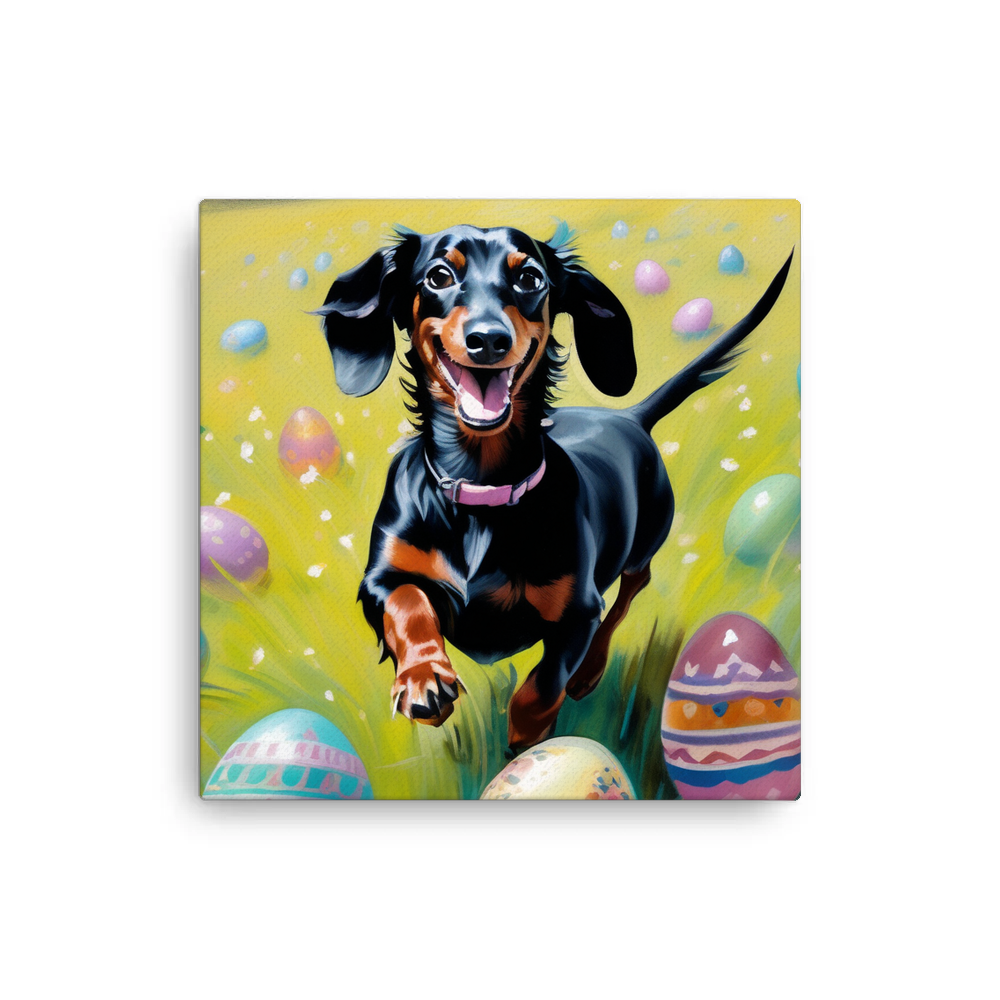 PugMug Custom Black Dachshund Canvas
