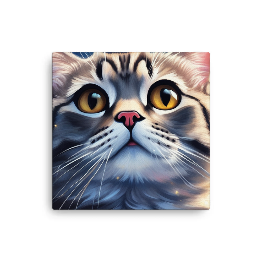 PugMug Custom Tabby Scottish Fold Cat Canvas