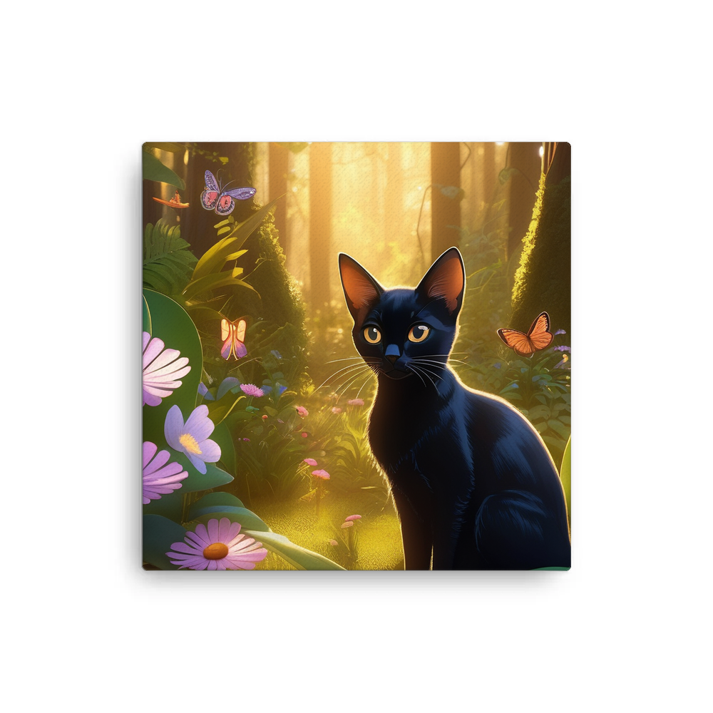 PugMug Custom Black Abyssinian Cat Canvas