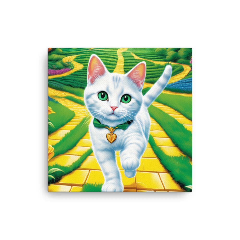 PugMug Custom White Companion Cat Canvas