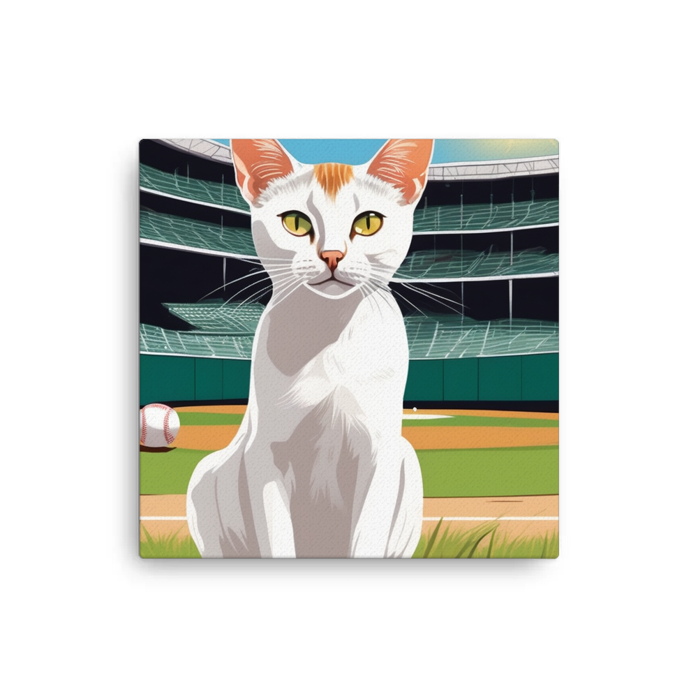 PugMug Custom White Abyssinian Cat Canvas