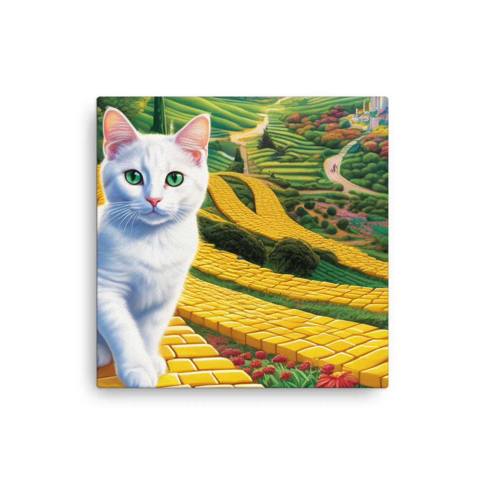 PugMug Custom White Companion Cat Canvas