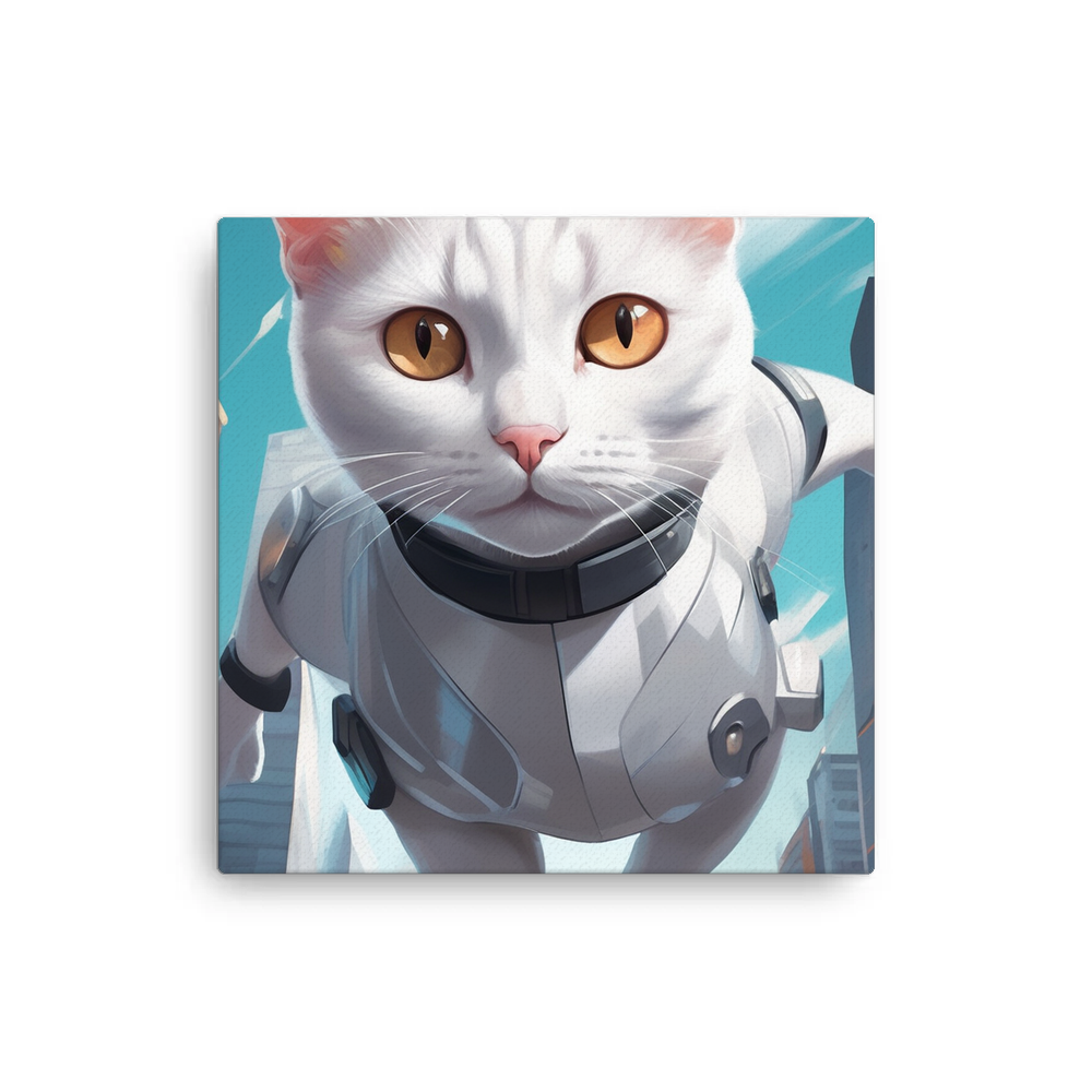 PugMug Custom White Companion Cat Canvas