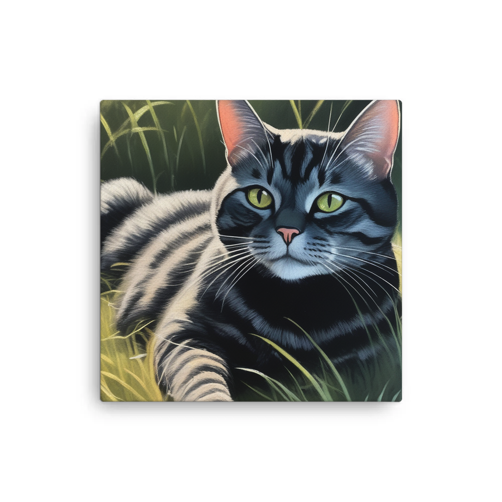 PugMug Custom Black American Shorthair Cat Canvas