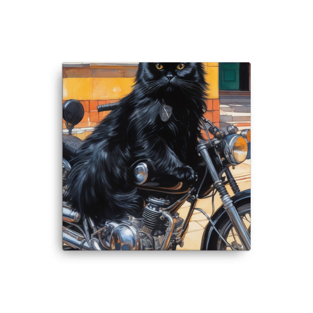 PugMug Custom Black Persian Cat Canvas