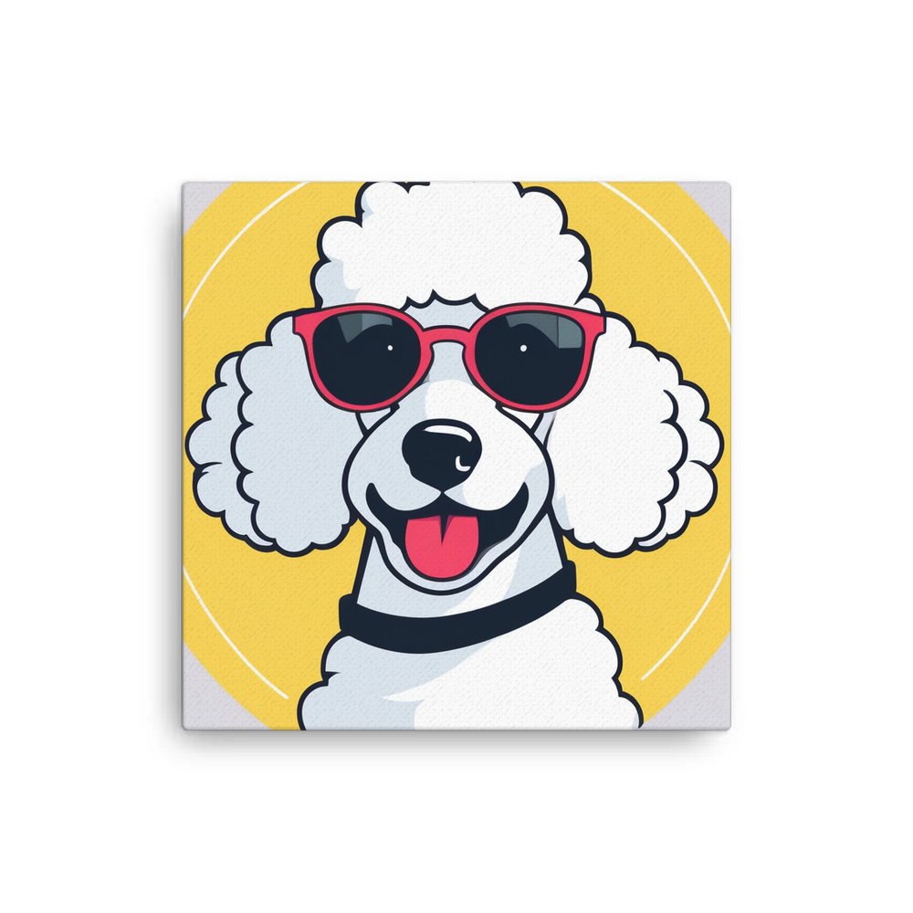 PugMug Custom White Poodle Canvas