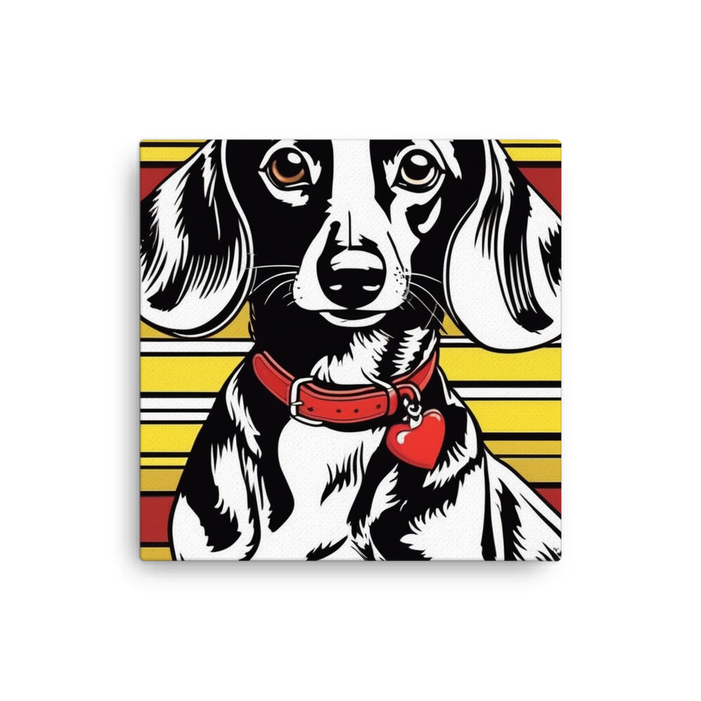 PugMug Custom Black Dachshund Canvas