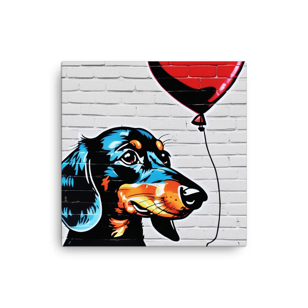 PugMug Custom Black Dachshund Canvas