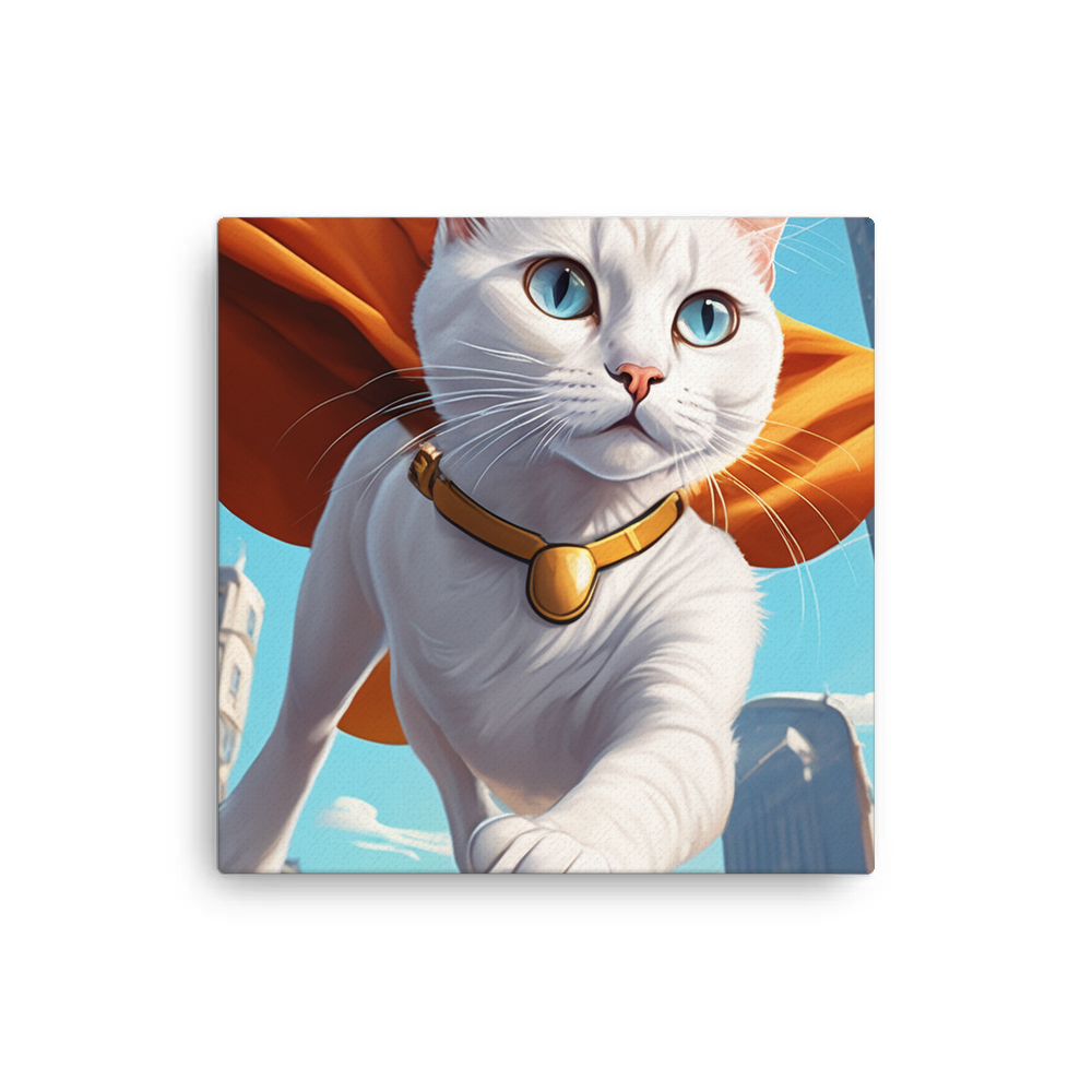 PugMug Custom White Companion Cat Canvas