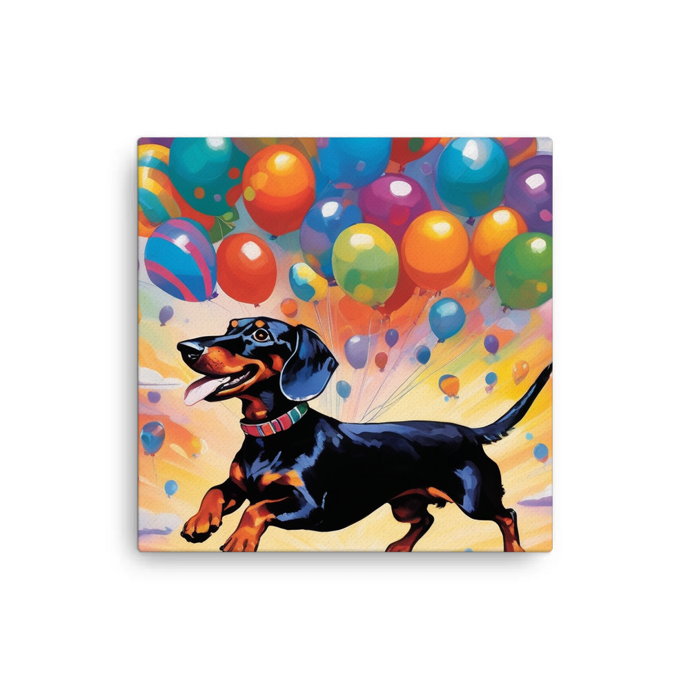 PugMug Custom Black Dachshund Canvas