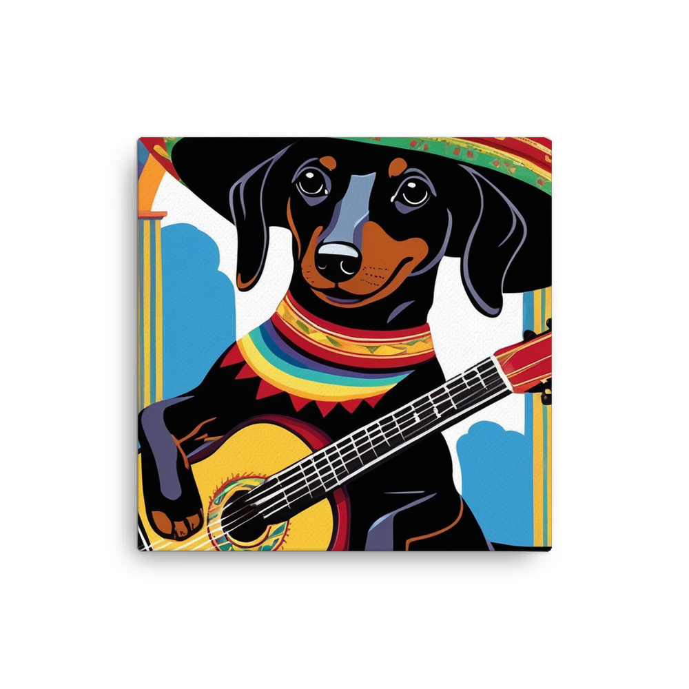 PugMug Custom Black Dachshund Canvas