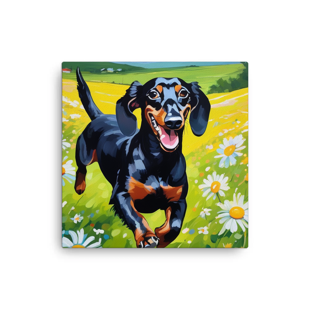 PugMug Custom Black Dachshund Canvas