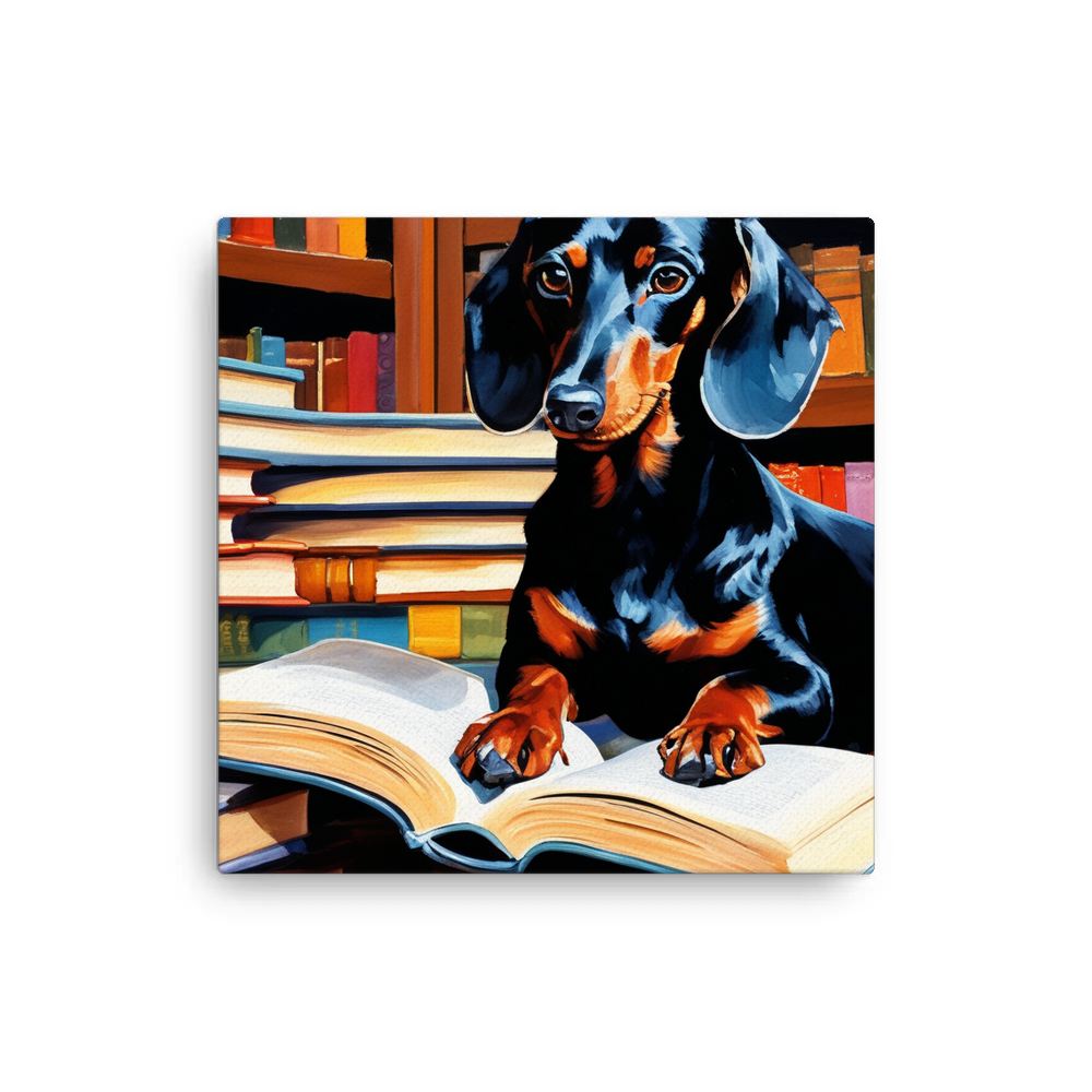 PugMug Custom Black Dachshund Canvas