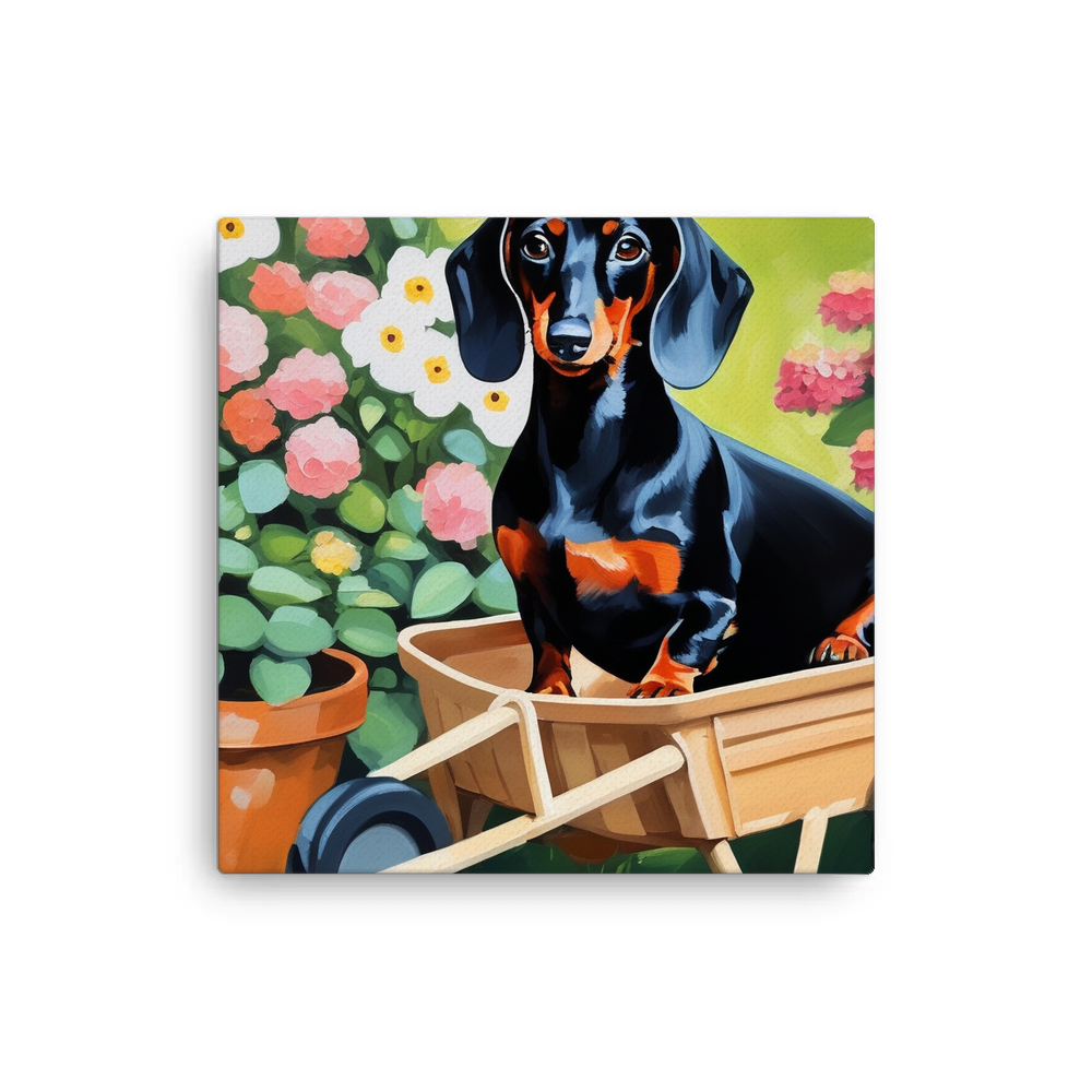 PugMug Custom Black Dachshund Canvas