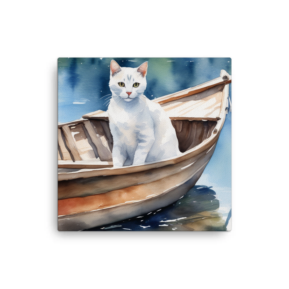 PugMug Custom White American Shorthair Cat Canvas