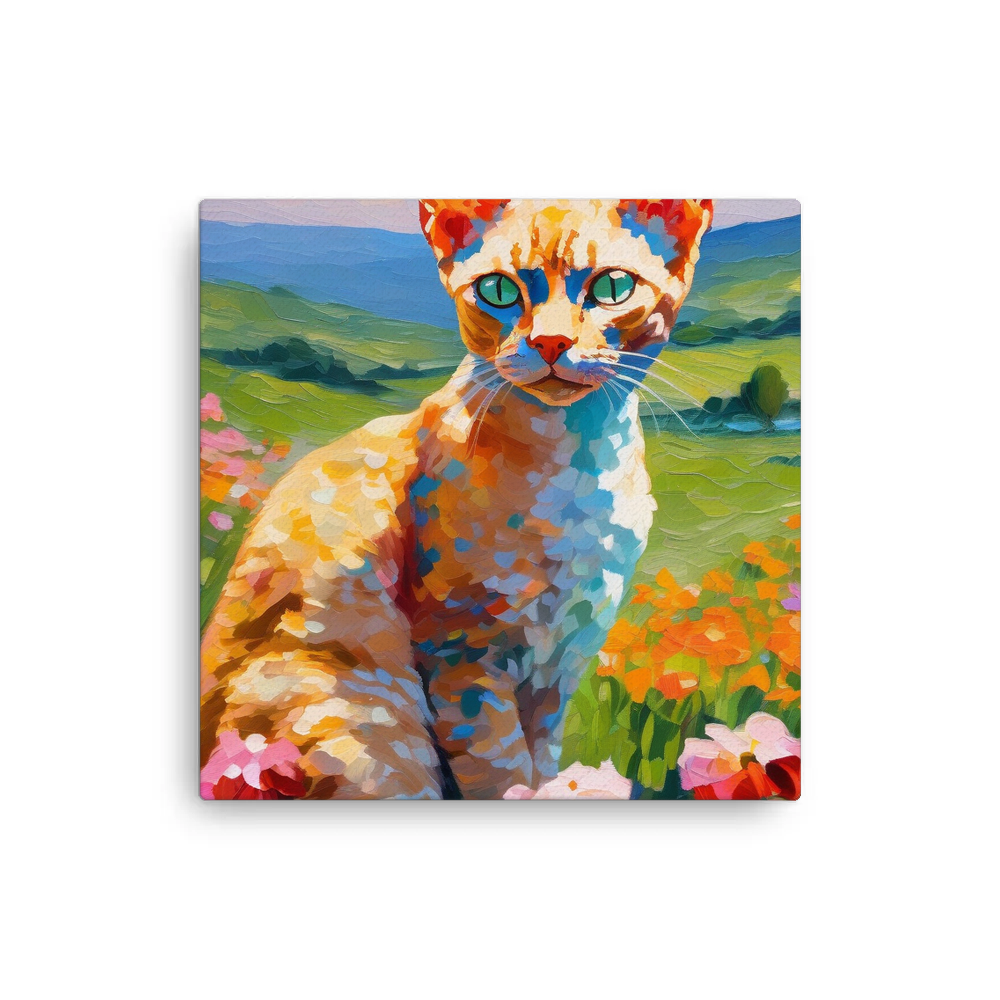 PugMug Custom Tabby Devon Rex Cat Canvas