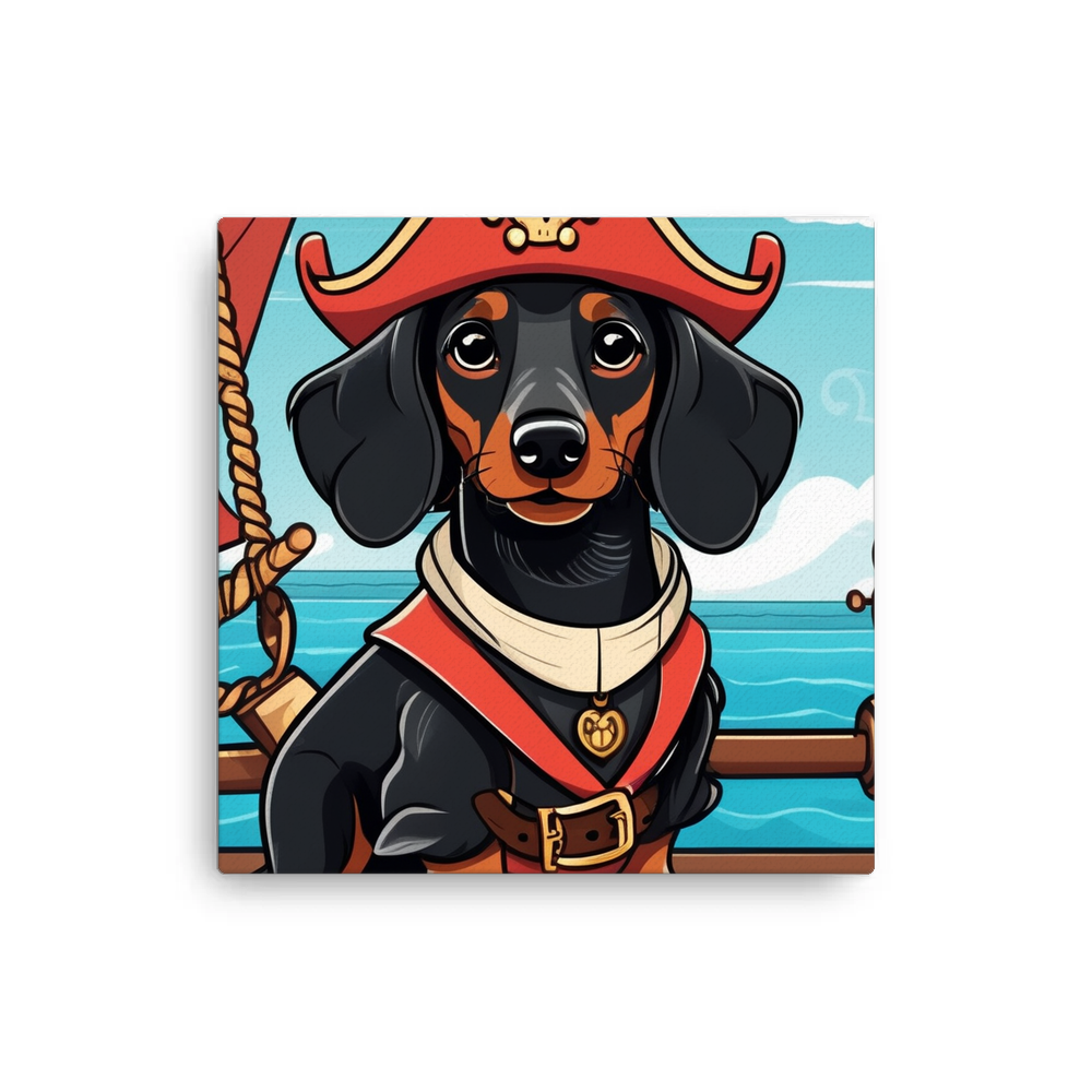 PugMug Custom Black Dachshund Canvas