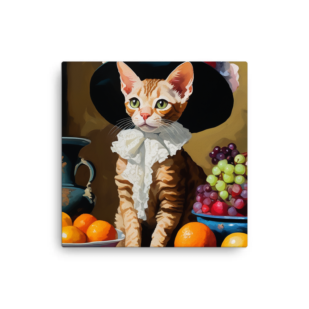 PugMug Custom Tabby Devon Rex Cat Canvas