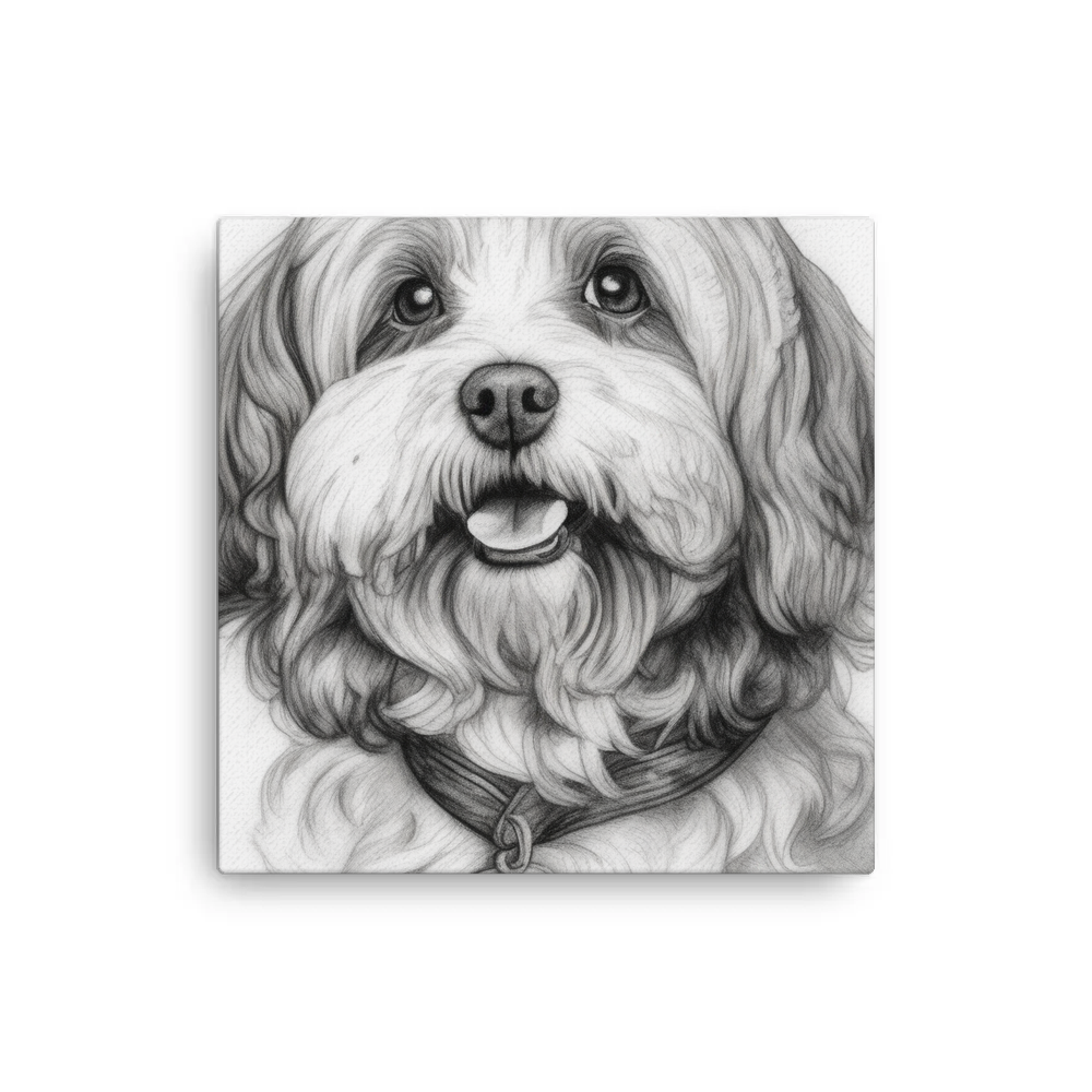 PugMug Custom White Havanese Dog Canvas