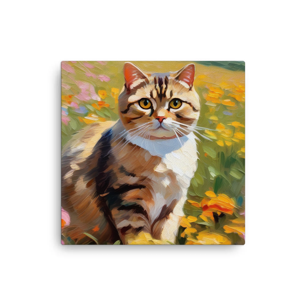 PugMug Custom Tabby Scottish Fold Cat Canvas