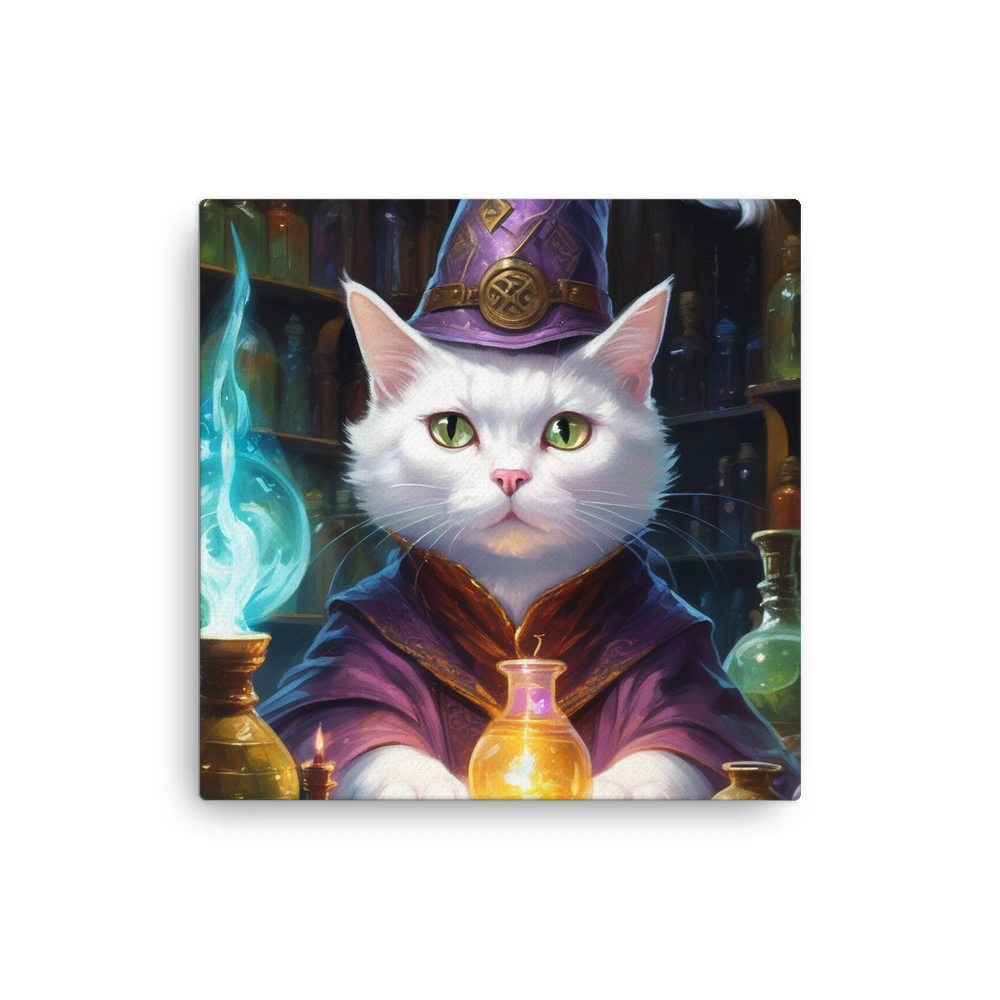 PugMug Custom White American Shorthair Cat Canvas