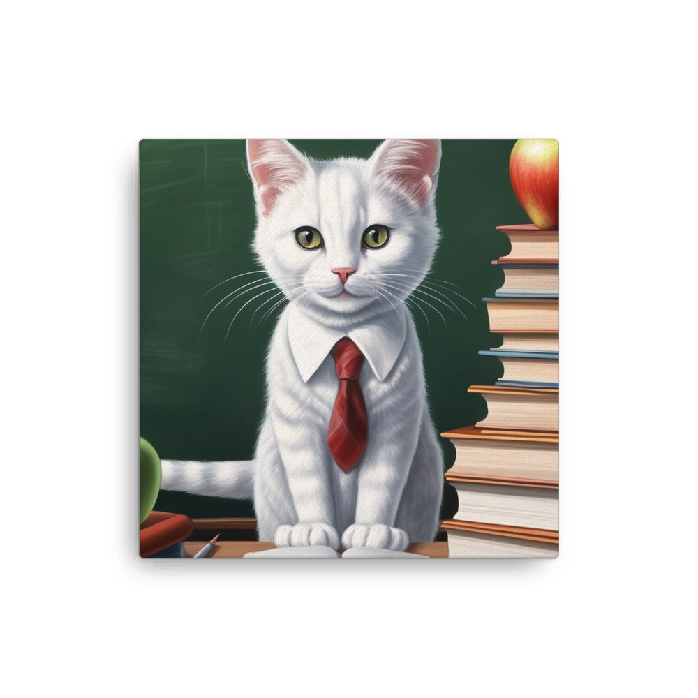 PugMug Custom White Companion Cat Canvas
