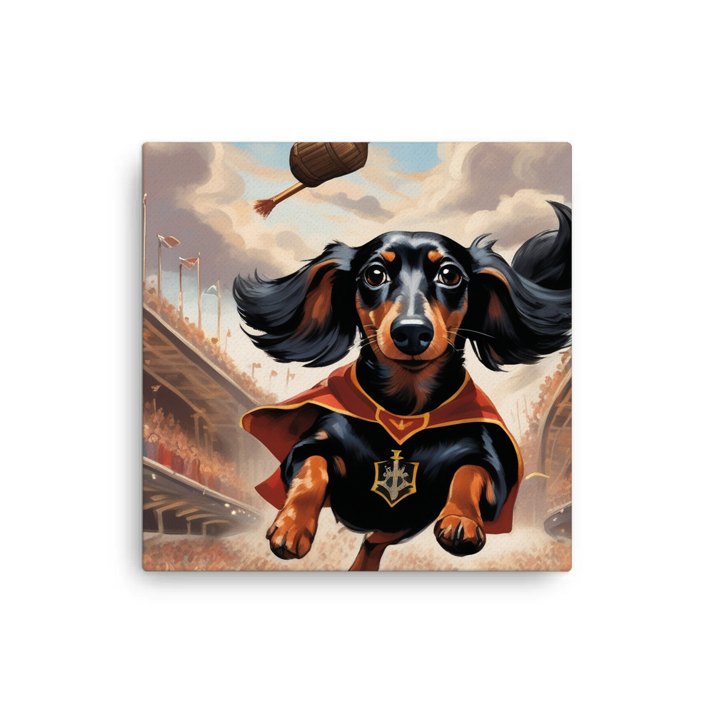 PugMug Custom Black Dachshund Canvas