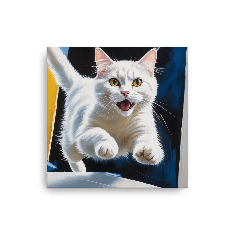 PugMug Custom White Companion Cat Canvas