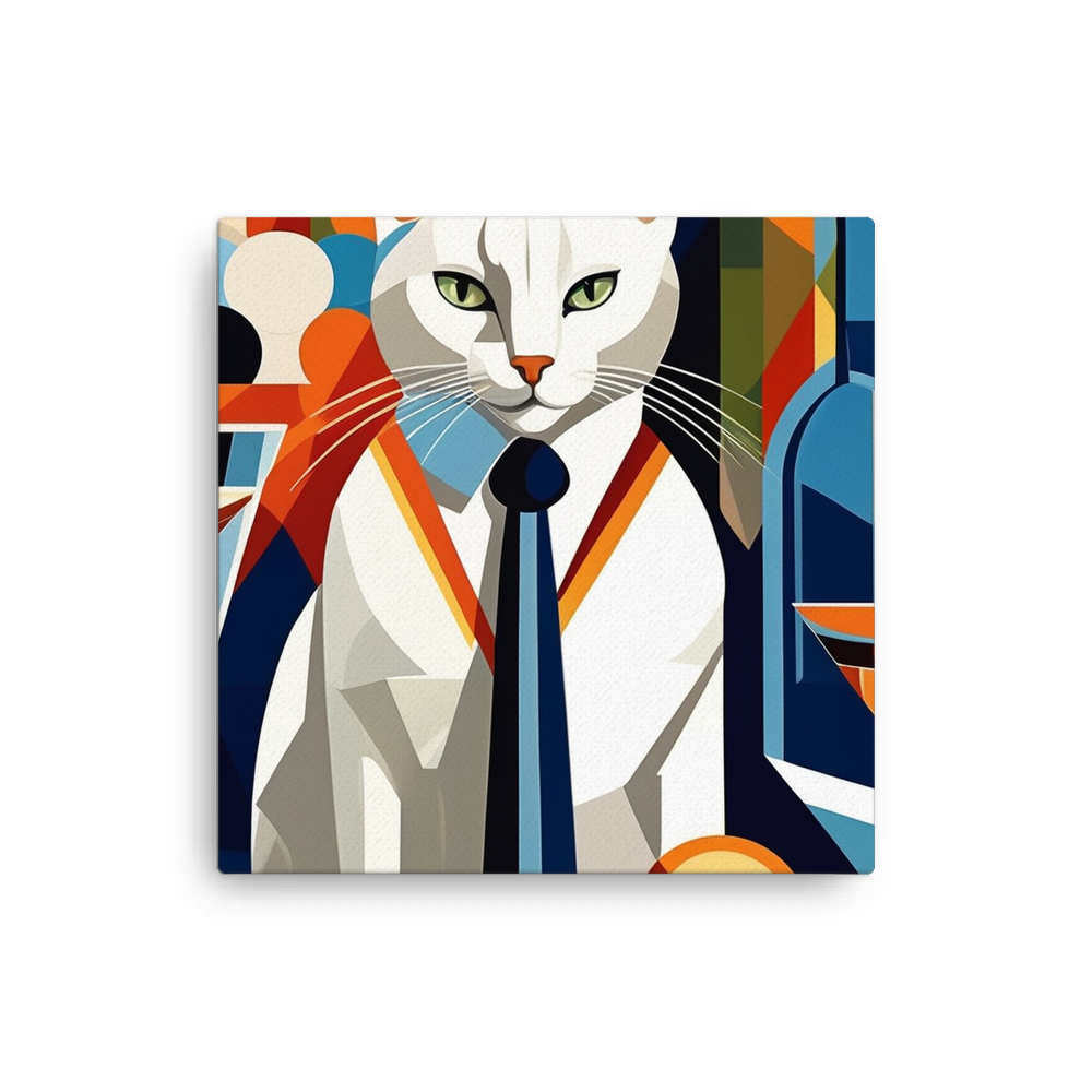 PugMug Custom White Companion Cat Canvas