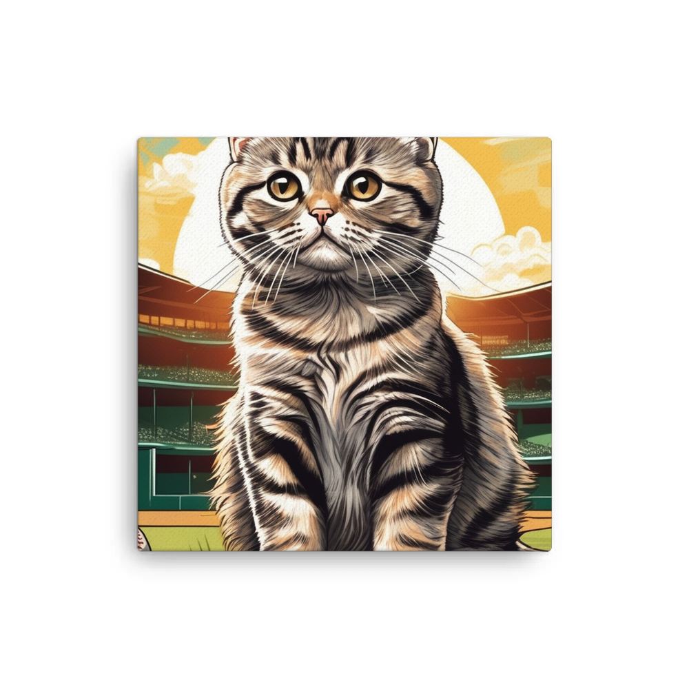 PugMug Custom Tabby Scottish Fold Cat Canvas
