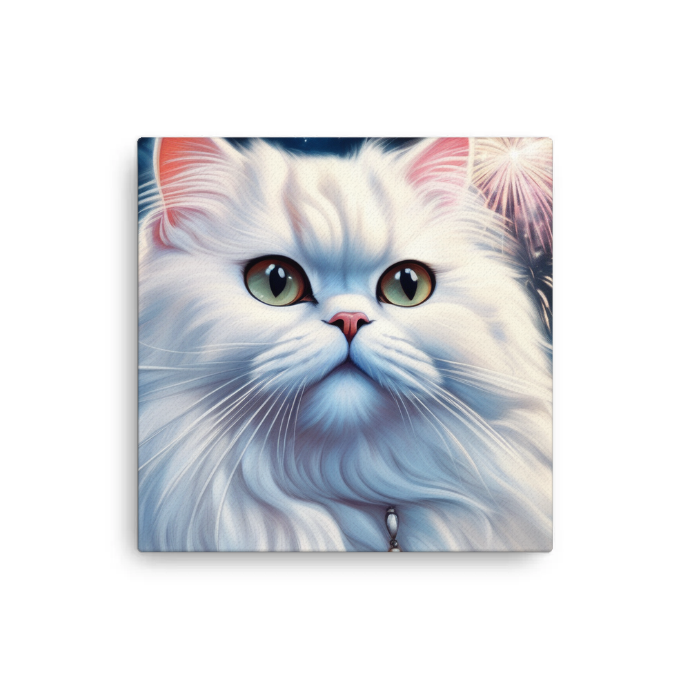 PugMug Custom White Persian Cat Canvas