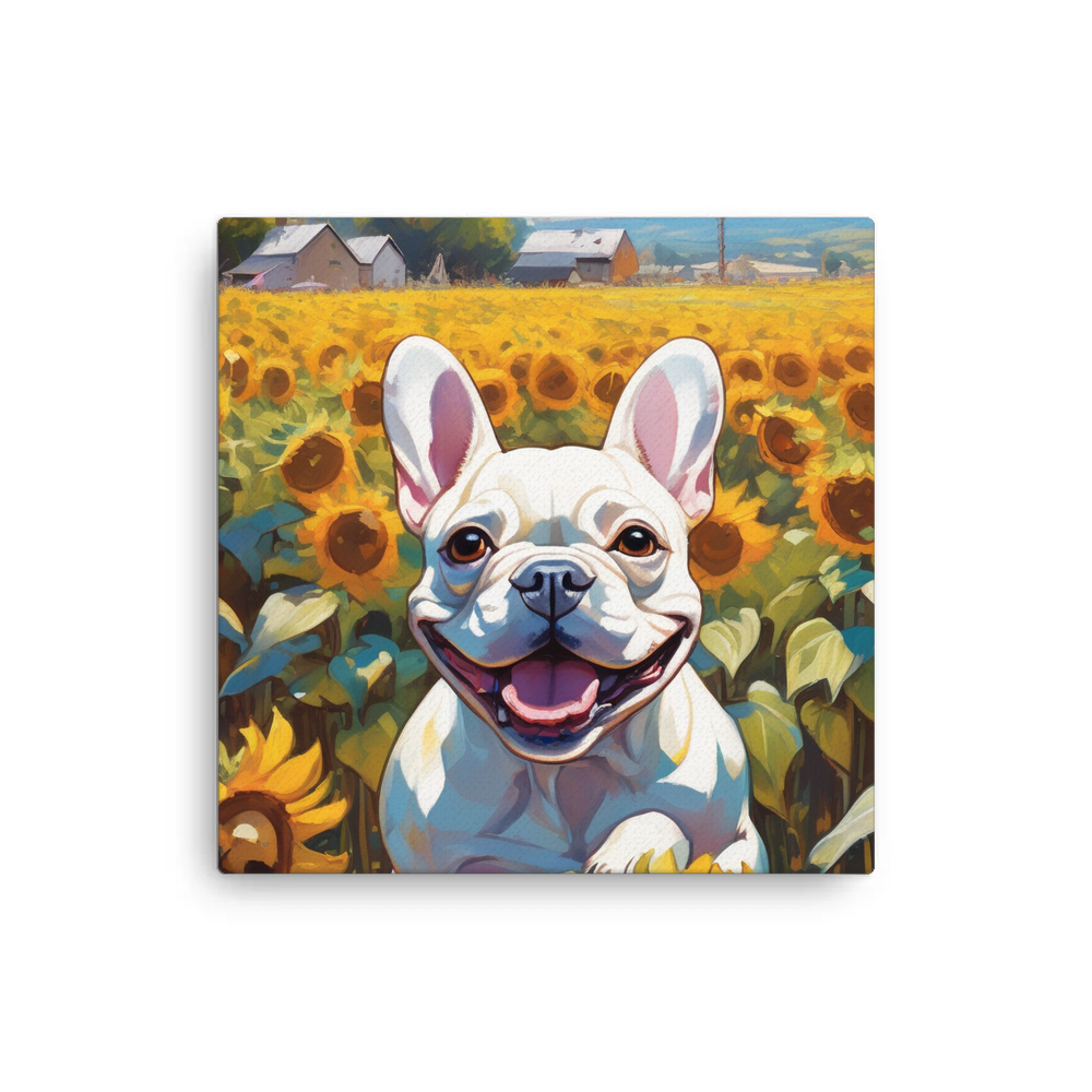 PugMug Custom White French Bulldog Canvas