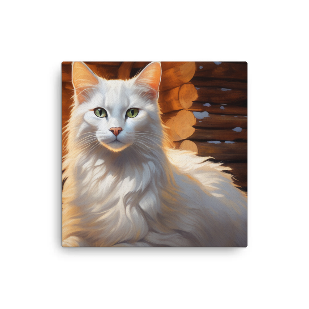 PugMug Custom White Companion Cat Canvas