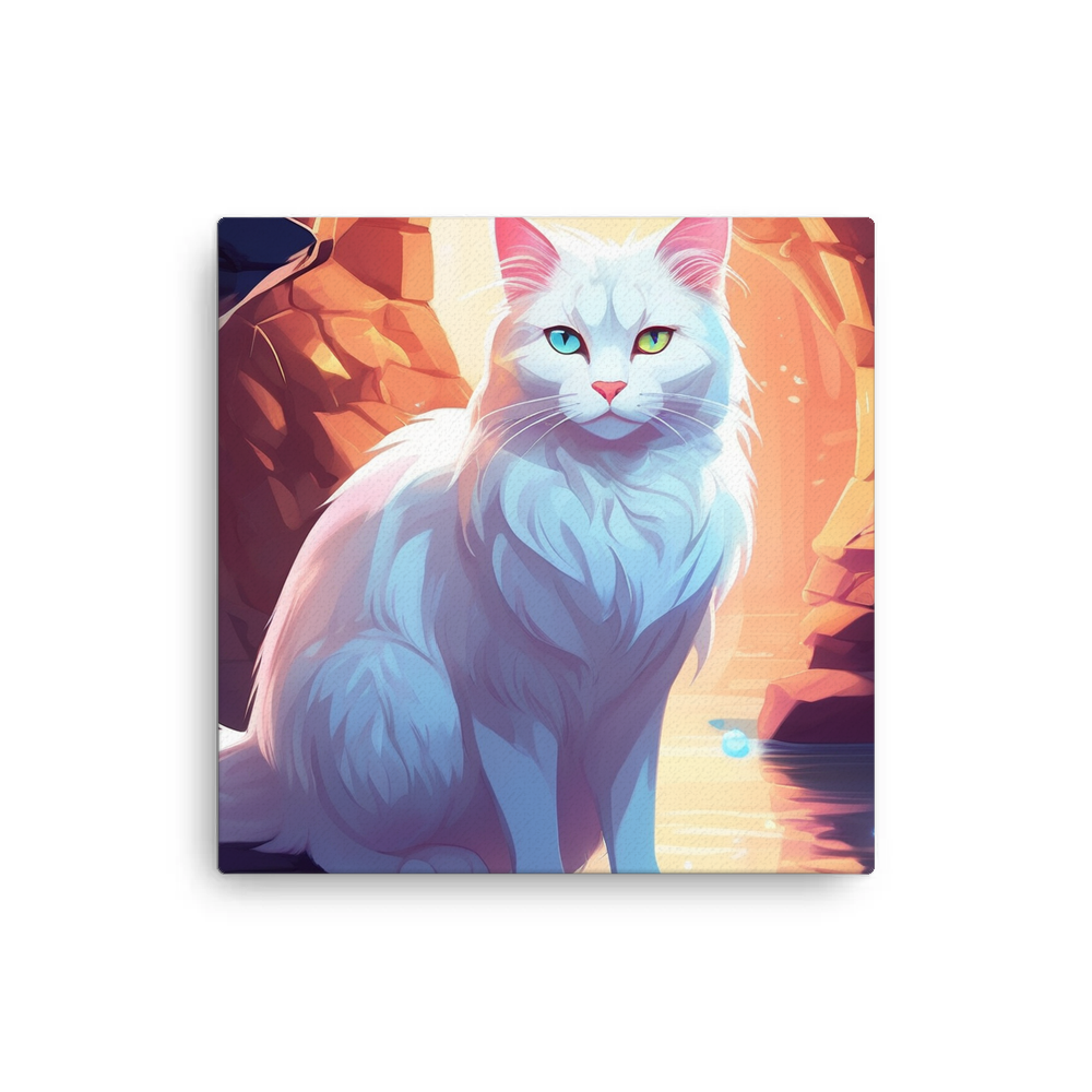 PugMug Custom White Companion Cat Canvas