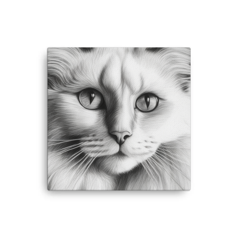 PugMug Custom White Ragdoll Cat Canvas