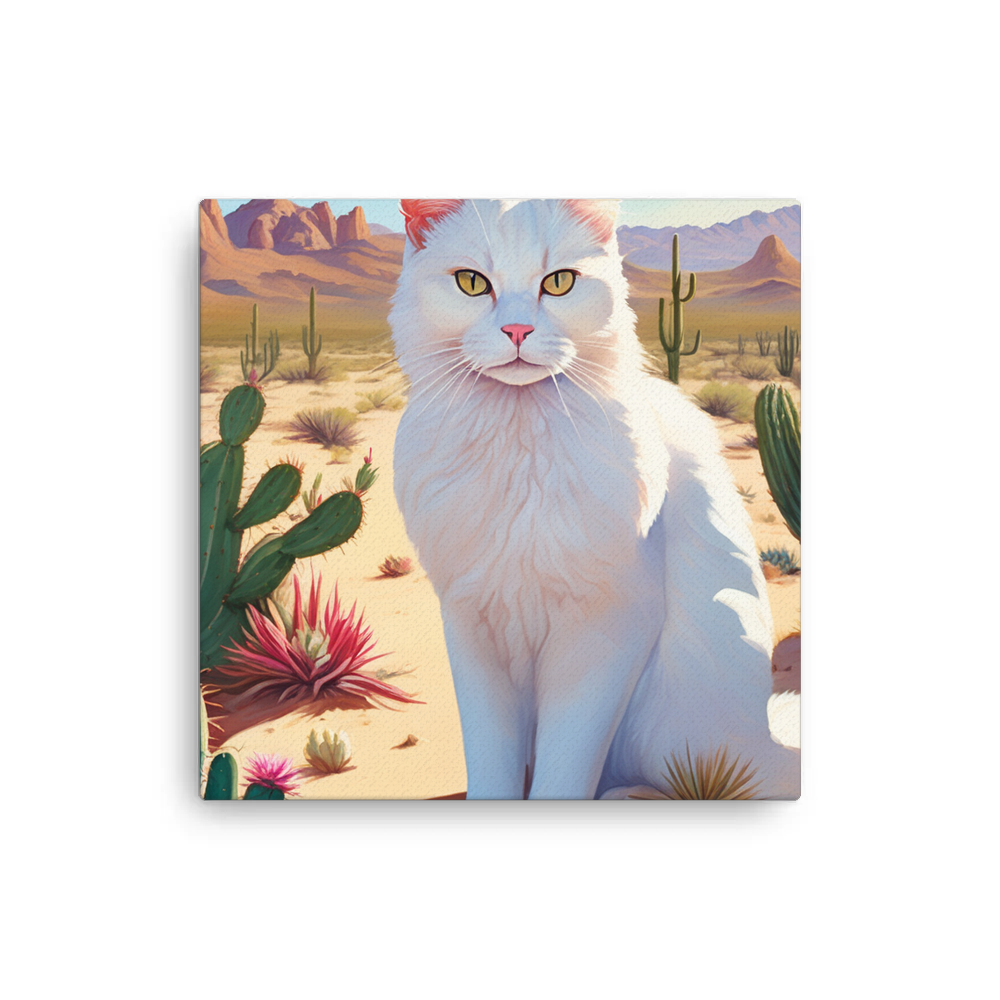 PugMug Custom White Companion Cat Canvas