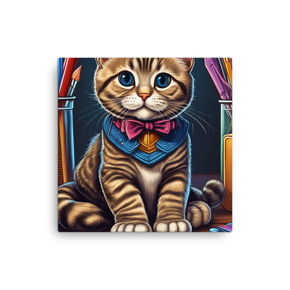 PugMug Custom Tabby Scottish Fold Cat Canvas