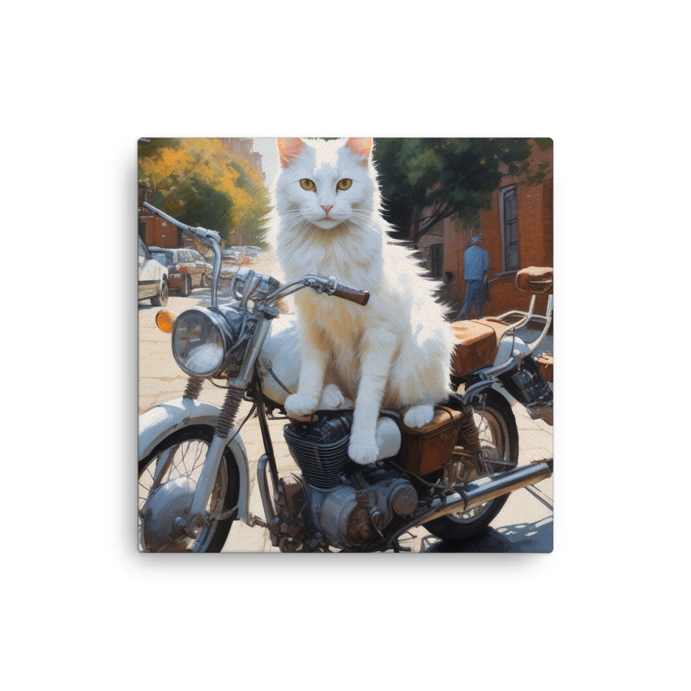 PugMug Custom White Companion Cat Canvas