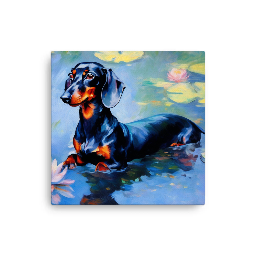 PugMug Custom Black Dachshund Canvas