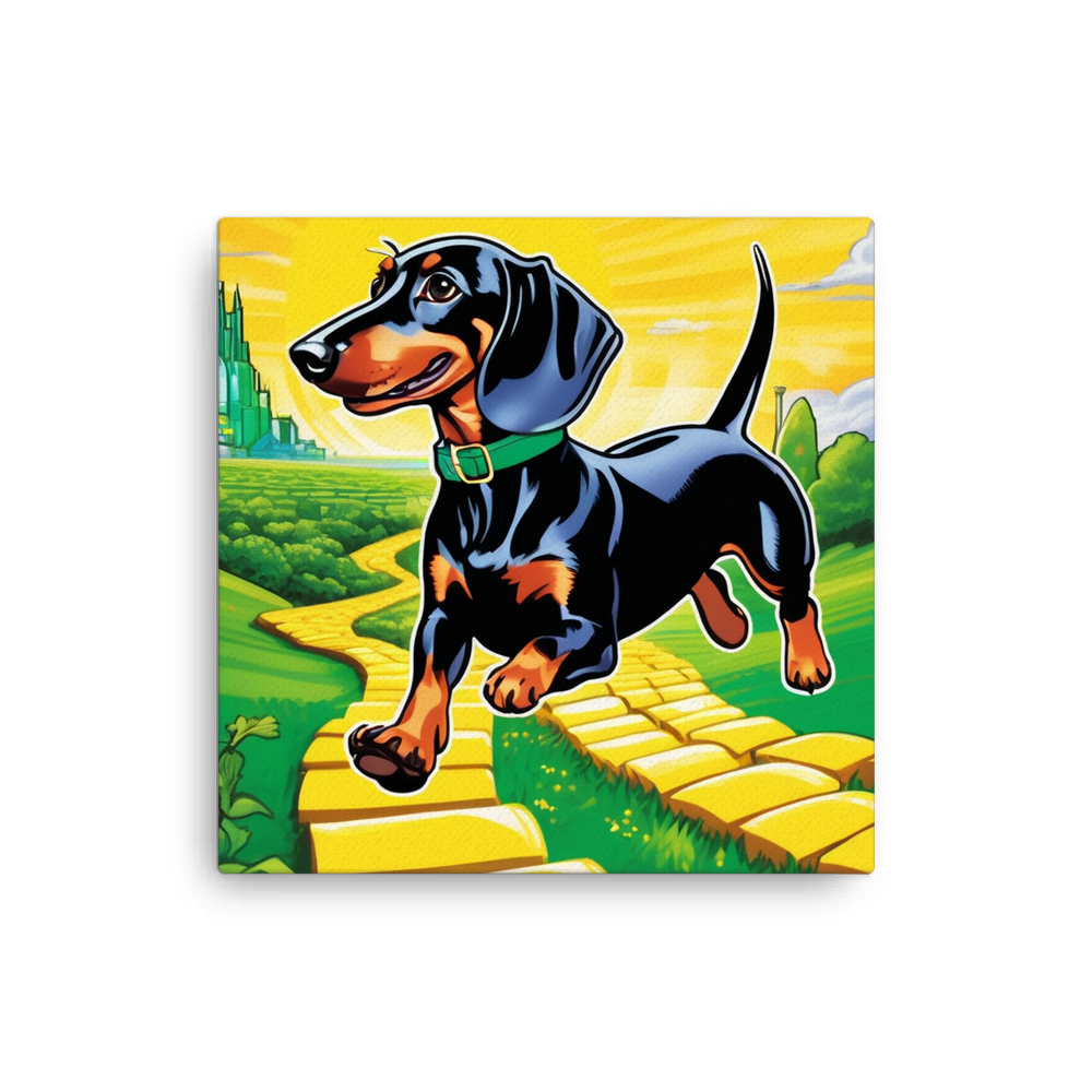 PugMug Custom Black Dachshund Canvas