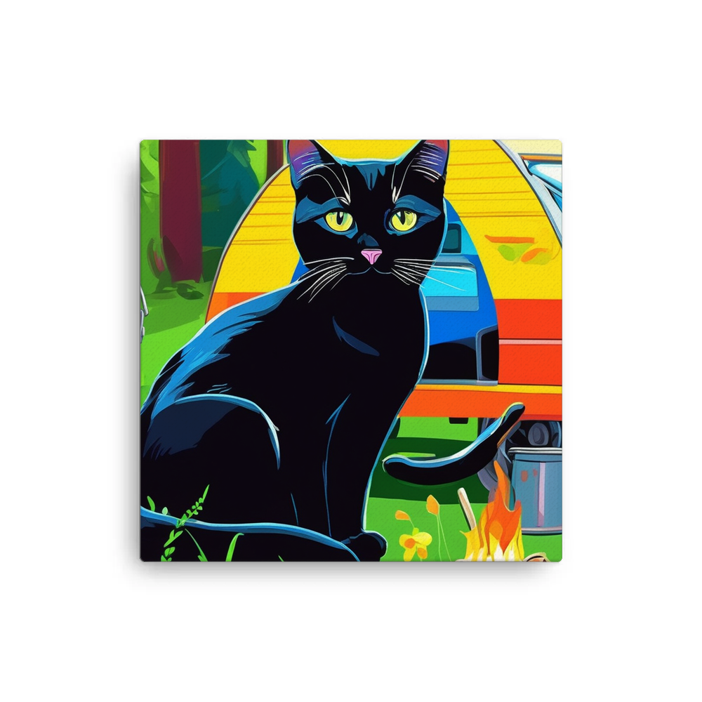 PugMug Custom Black Companion Cat Canvas