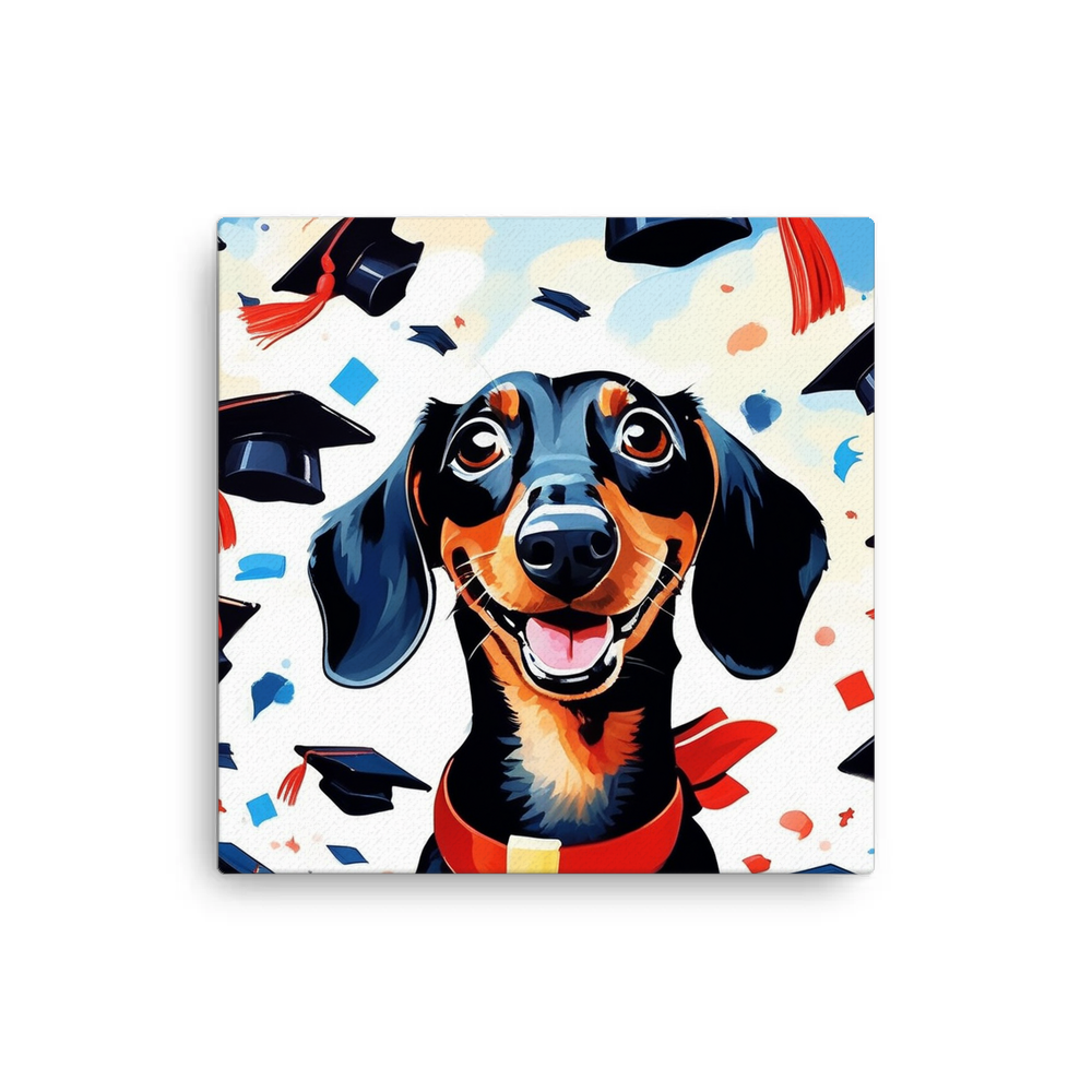 PugMug Custom Black Dachshund Canvas