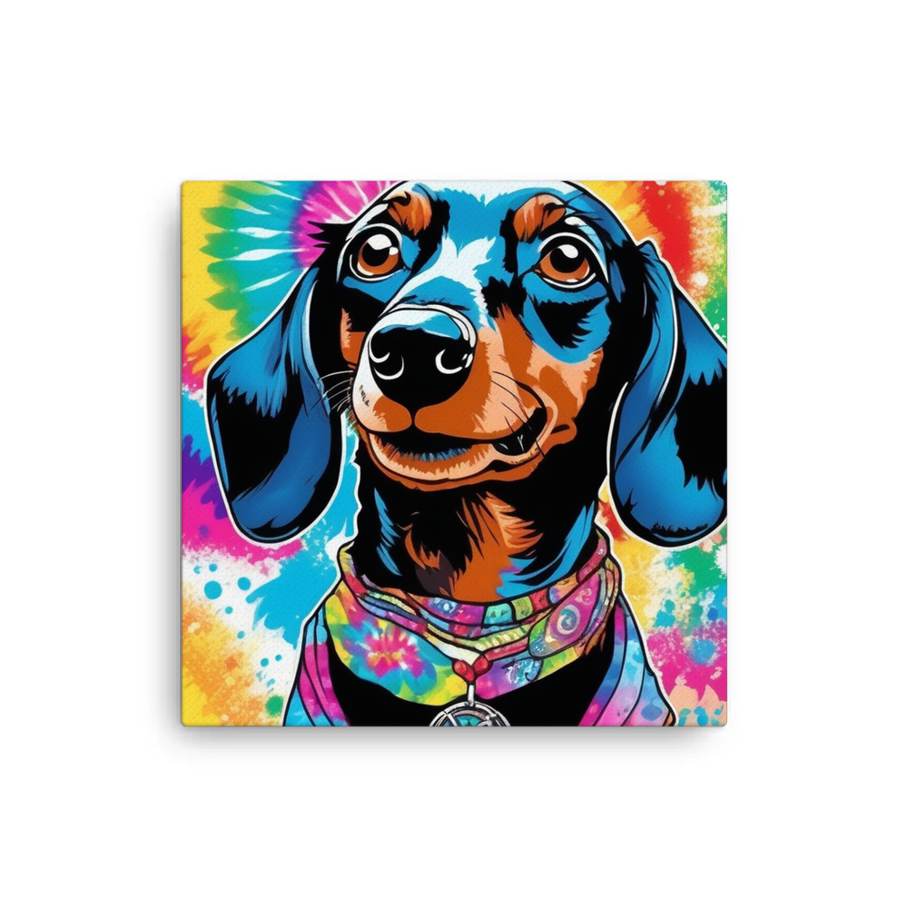 PugMug Custom Black Dachshund Canvas