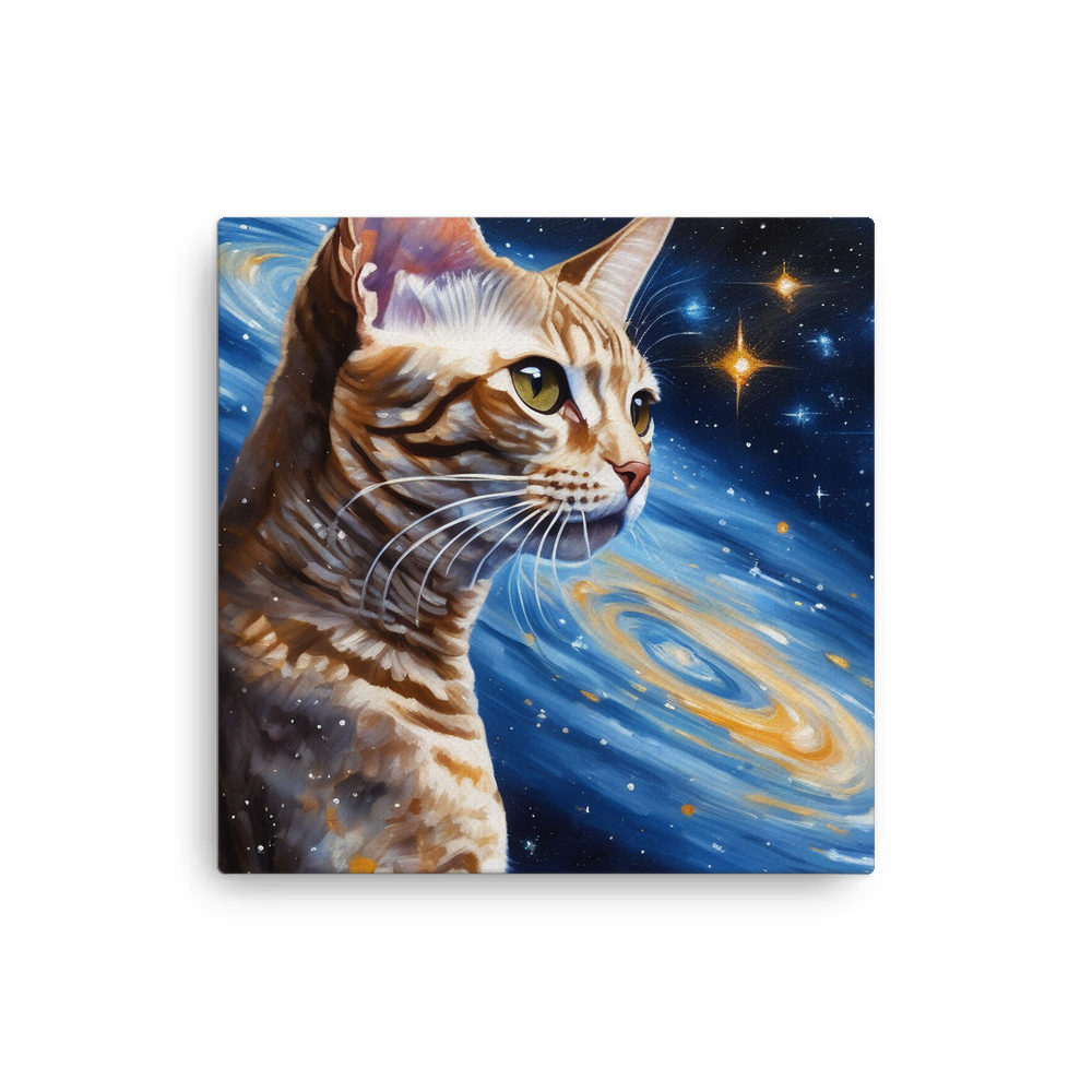 PugMug Custom Tabby Devon Rex Cat Canvas