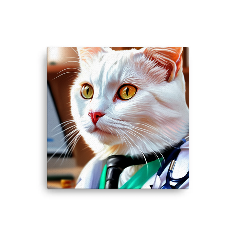 PugMug Custom White Companion Cat Canvas