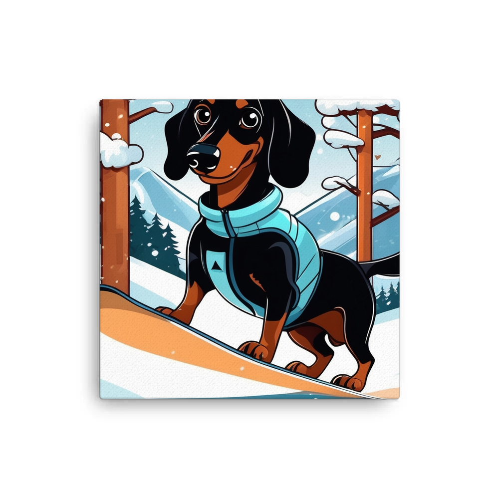 PugMug Custom Black Dachshund Canvas