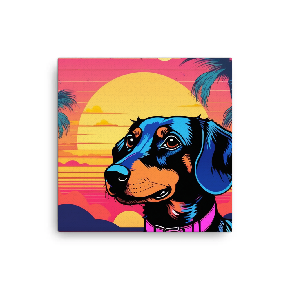 PugMug Custom Black Dachshund Canvas