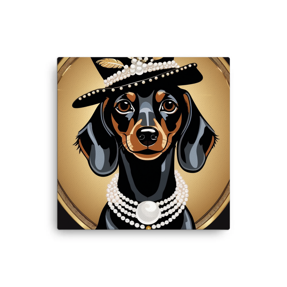 PugMug Custom Black Dachshund Canvas