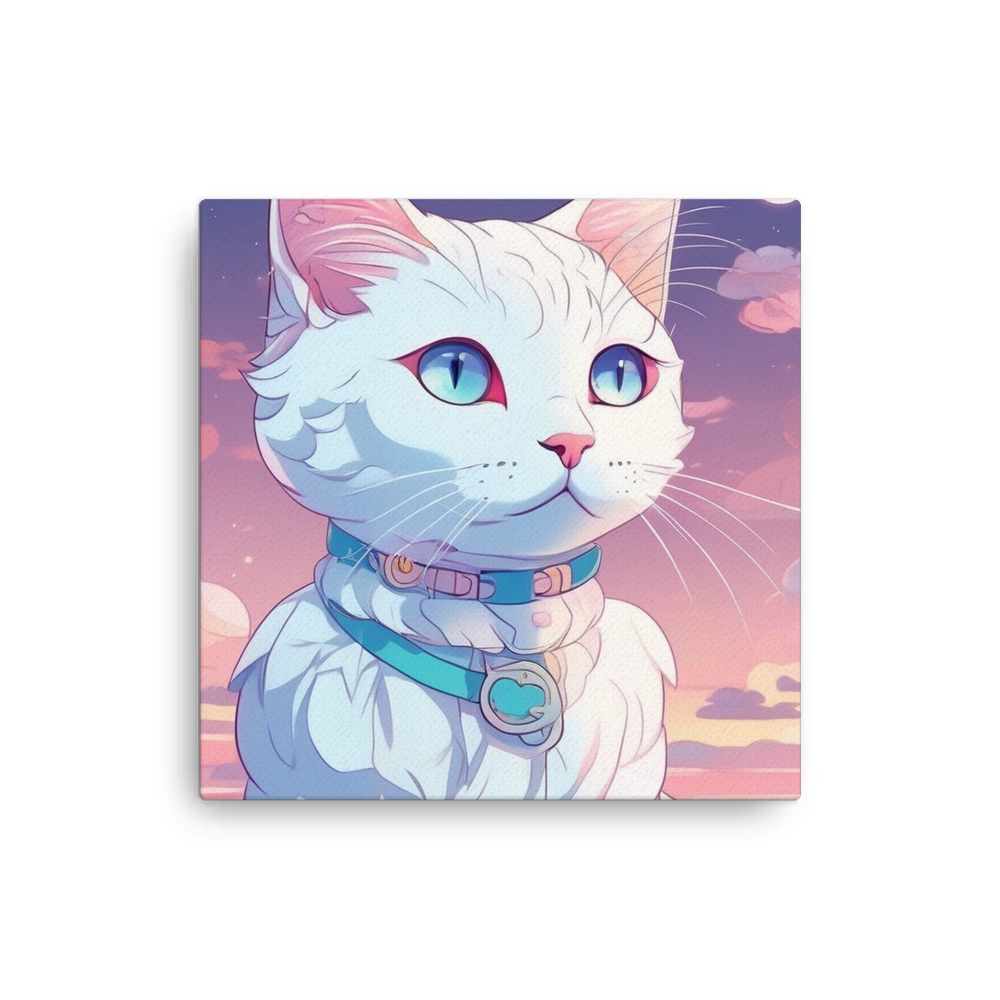 PugMug Custom White Companion Cat Canvas