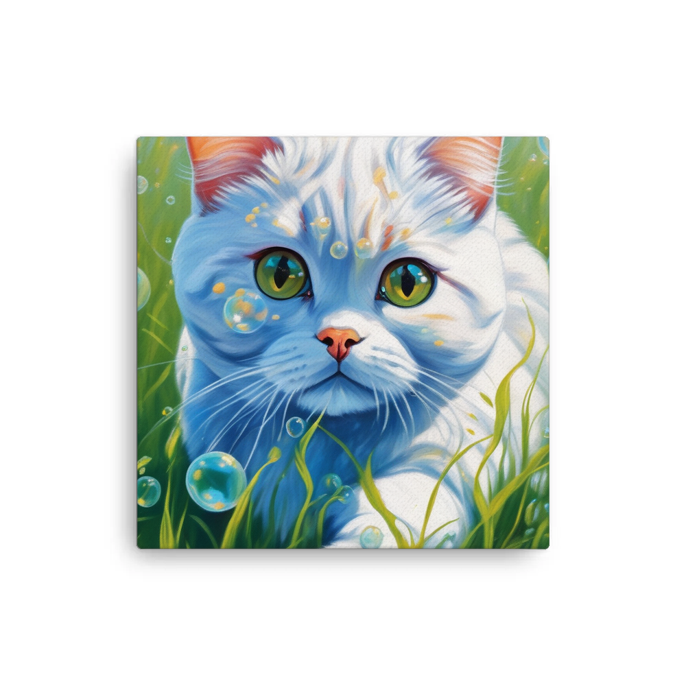 PugMug Custom White Scottish Fold Cat Canvas